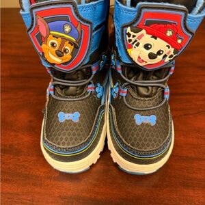 Kids Paw Patrol Black and Blue Boots